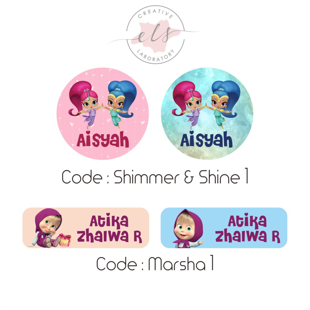 

stiker label nama custom waterproof anti air