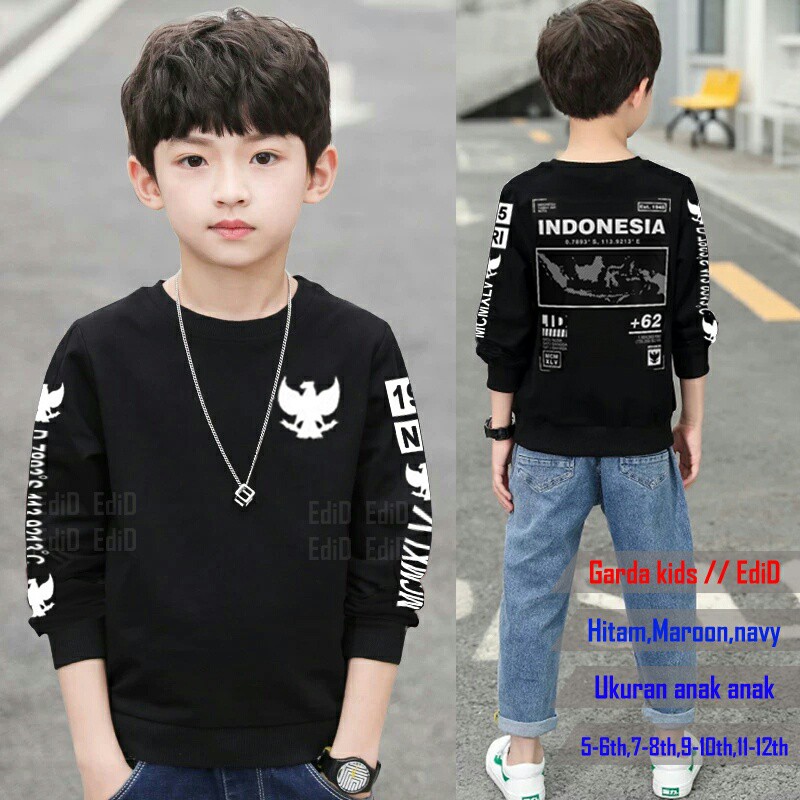 Baju kaos T-Shirt Garuda Kids - baju anak laki laki lengan panjang ZP