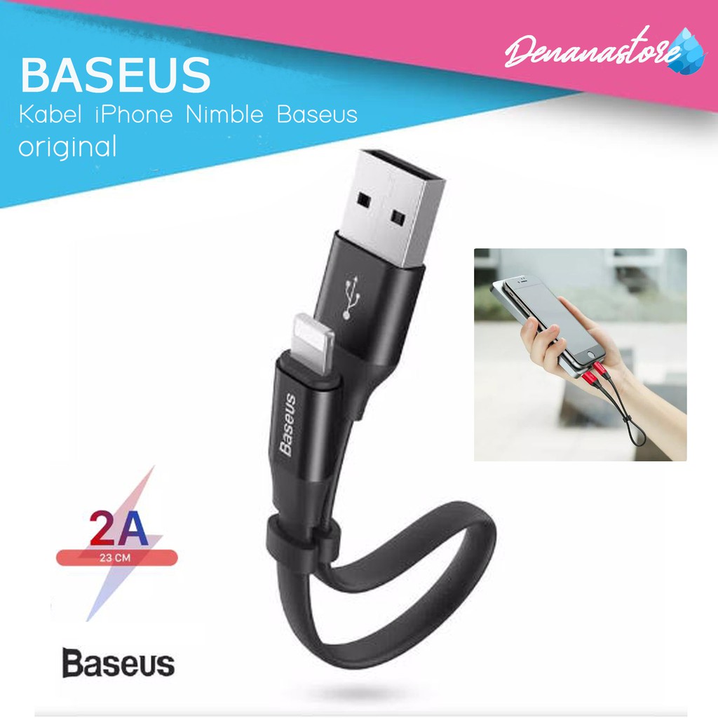 kabel data charger usb iphone apple nimble original charger powerbank fast charging cable baseus ori