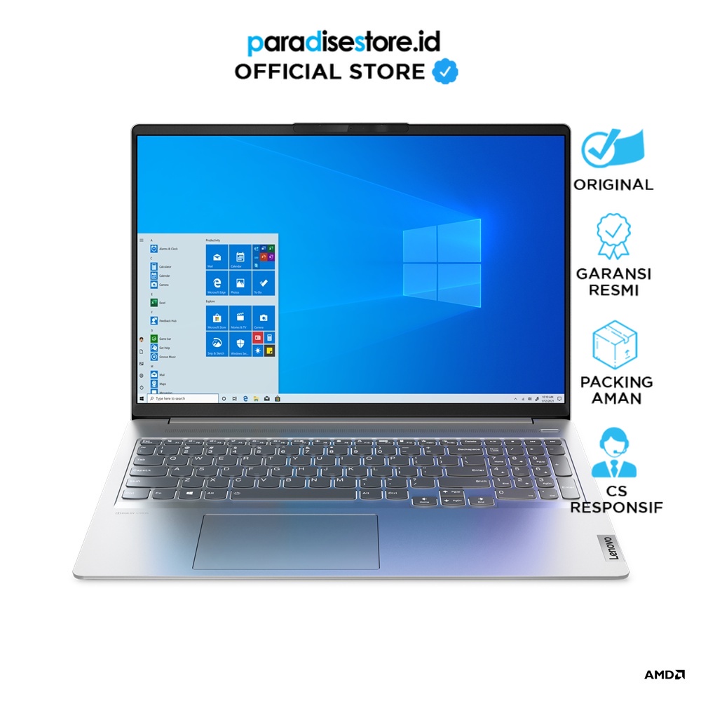 Lenovo Ideapad Slim 5 Pro-16ACH-KYID Cloud Grey (AMD-R7-5800H/16GB/512GB/NG-RTX3050-4GB/W11H/OHS/16"