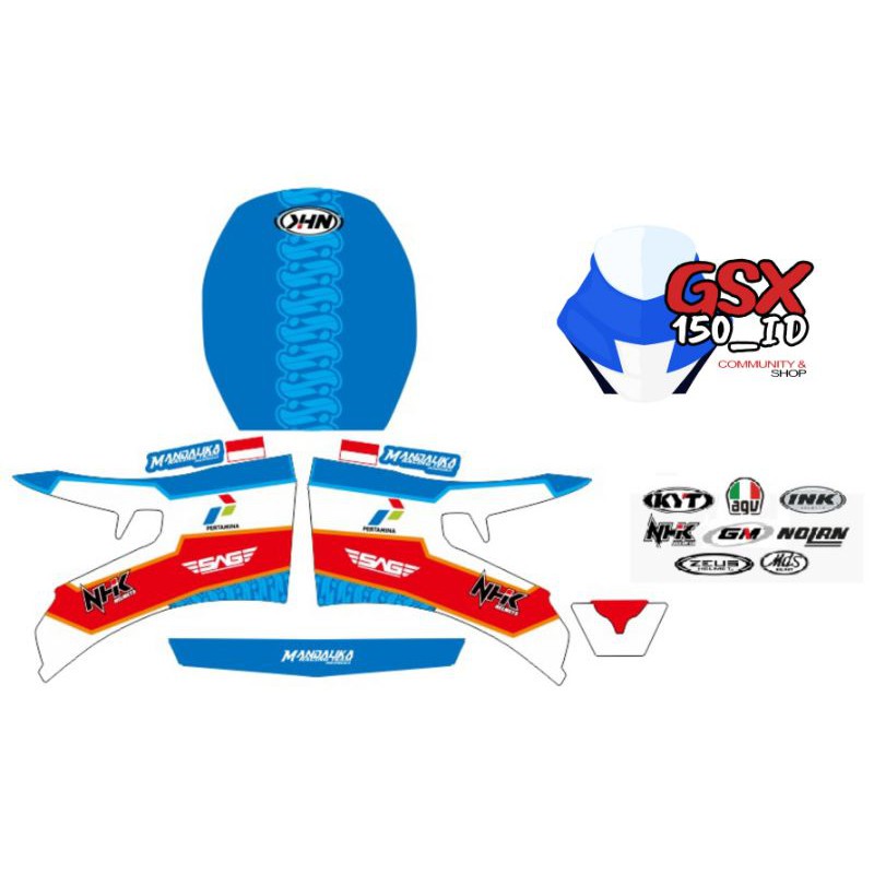 Decal Helm MANDALIKA KYT, NHK, ZEUS, DLL & ALL TYPE