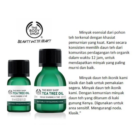 ORIGINAL The Body Shop Tea Tree Oil 10ml