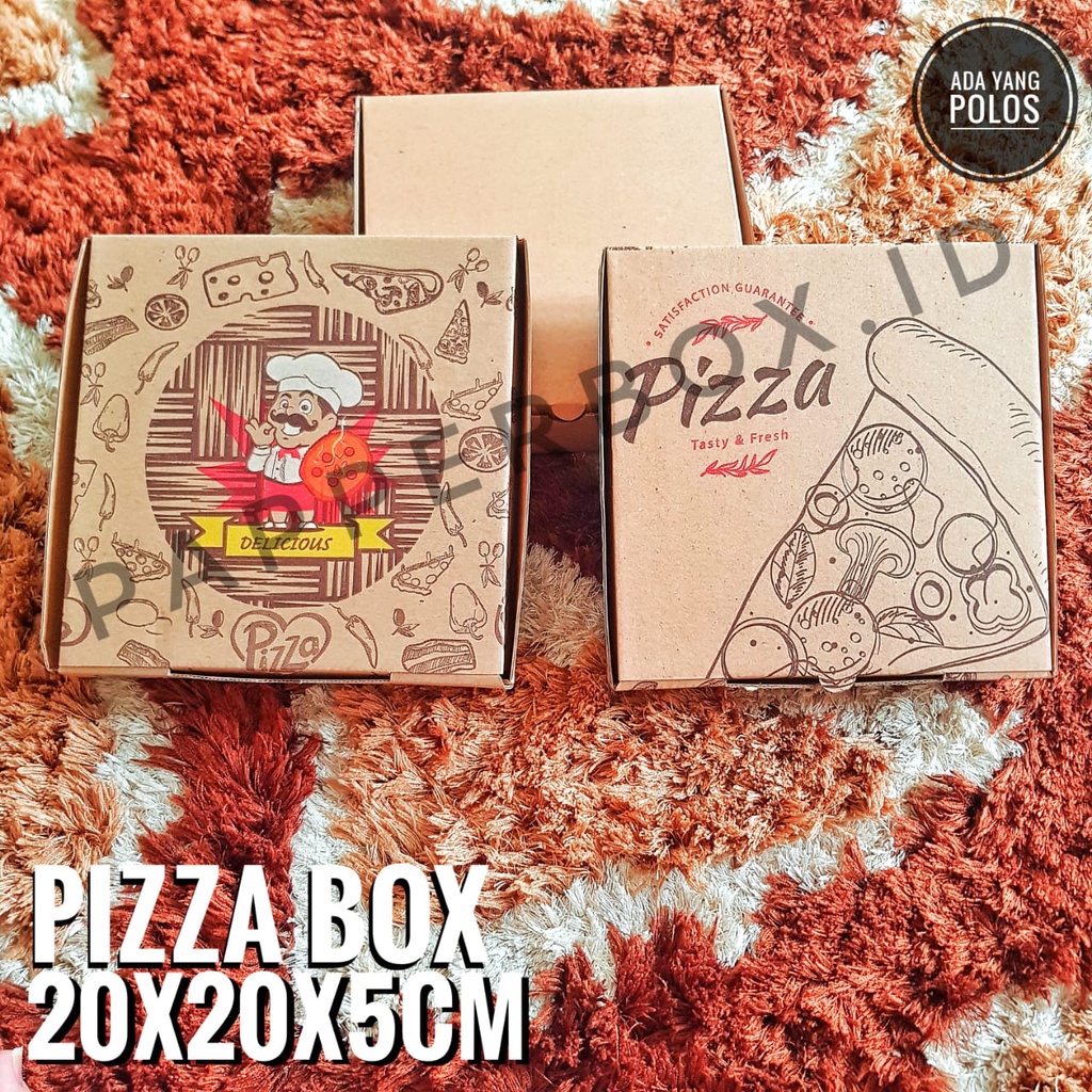 Box Pizza 20x20 - Box Pizza 20 - Kardus Pizza motif bahan PREMIUM - polos *baca desk*
