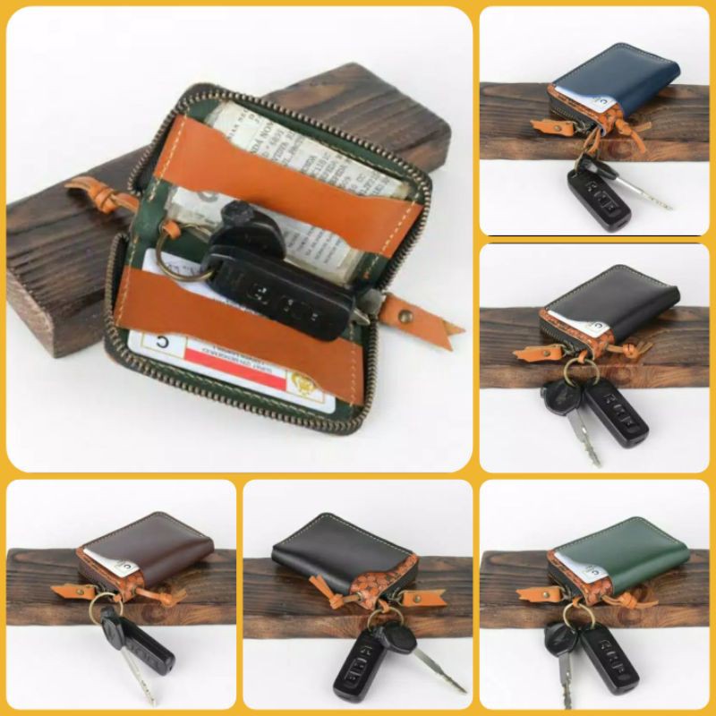 gantungan kunci stnk kulit dompet stnk mobil/motor unik dan lucu