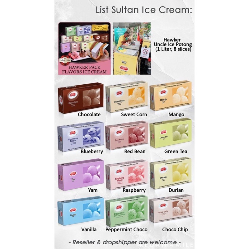 Hawkers ice cream potong magnolia ice potong uncle Singapore one dollar ice cream