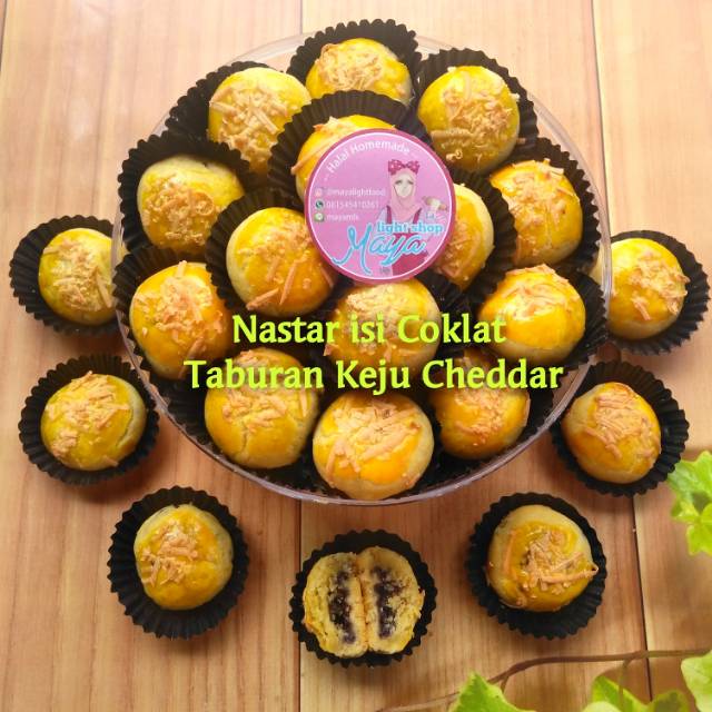 Nastar coklat wisman wisjman isi coklat atas keju kuker halal kue kering cokelat lebaran promil bumil hampers kue keju