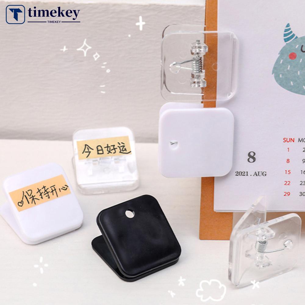 Timekey 5PCS Klip Penjepit Kertas Dokumen Tiket Bahan Akrilik Transparan Untuk Sekolahkantor Y8Z9