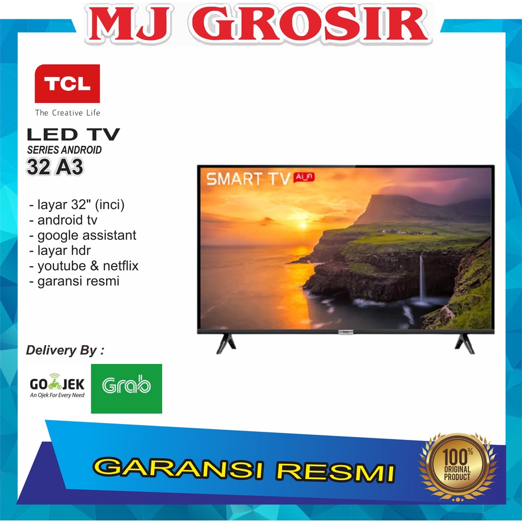 PROMO LED TV TCL 32&quot; 32A3 32 INCH USB HDMI LED HD SMART ANDROID