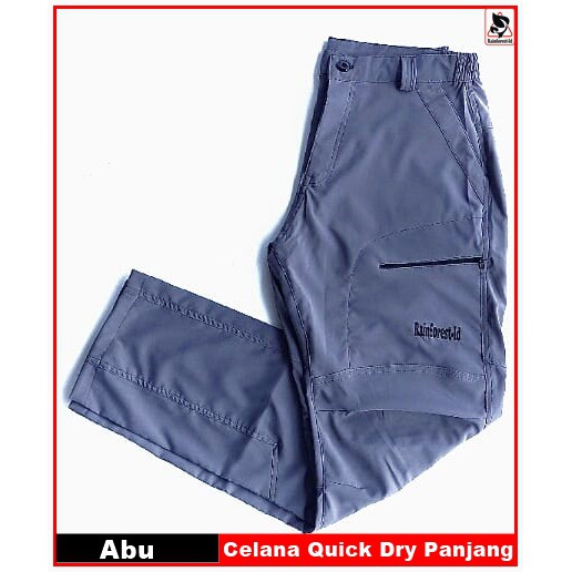 Celana Quick Dry Strecth Rainforest-Id Celana Gunung Panjang Quick Dry Strecth (Abu)