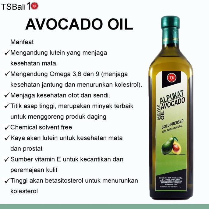 

AMAN MINYAK ALPUKAT AVOCADO OIL TSBALI 100% MURNIALAMI 1 LITER !!!