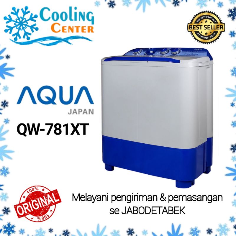 MESIN CUCI AQUA JAPAN QW781XT 7KG 2 TABUNG SEMI AUTO WASHER