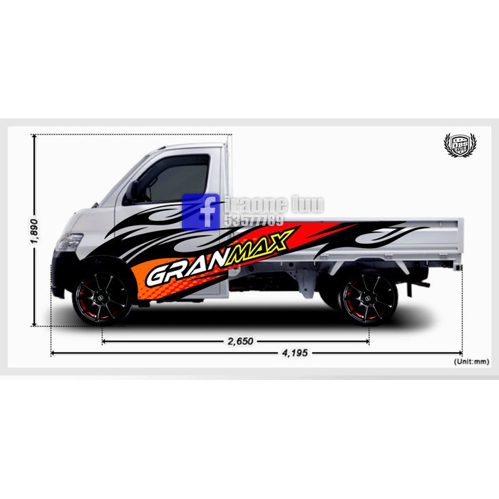 cutting sticker mobil pick up grandmax dll