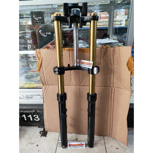 Sok Shock Depan Ninja As Gold pnp RX KING Set raiser stang dan as roda