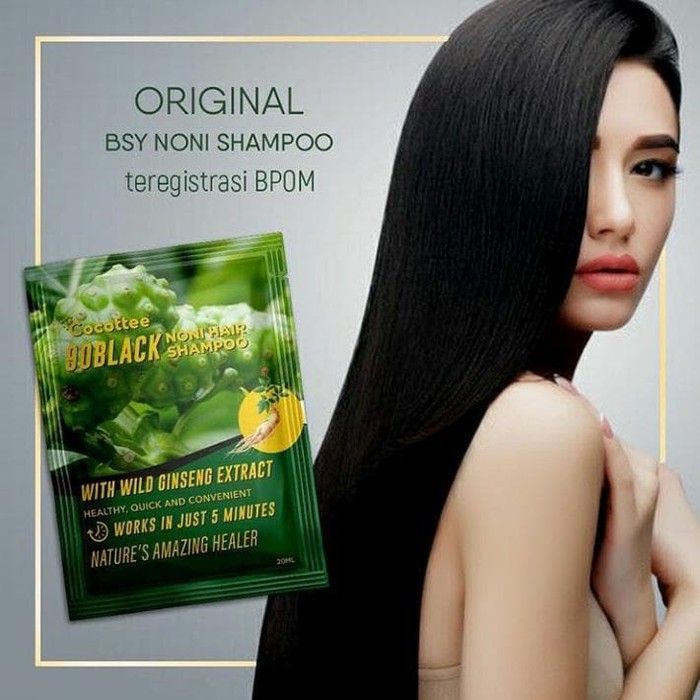 [BPOM] Cocottee Bsy GoBlack (Sachet) / Shampoo semir mengkudu/ noni shampoo