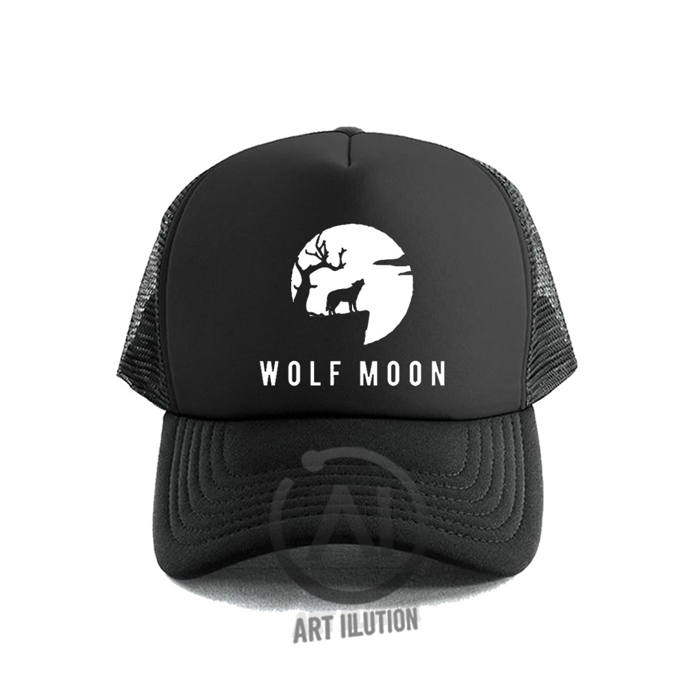 Topi Trucker / Topi Jaring Wolf Moon PREMIUM
