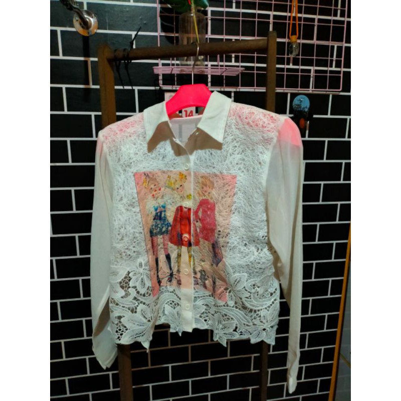 kemeja transparan preloved