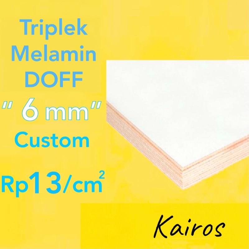 Triplek Melamin Custom 6mm 1 muka DOFF / Multiplek Melamin Custom