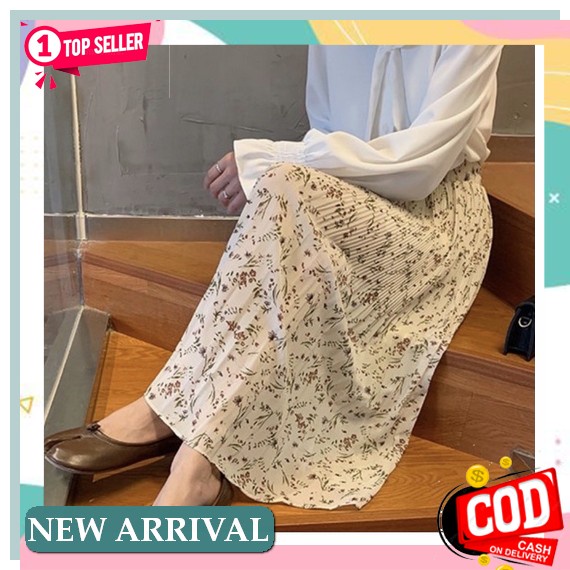 Rok Wanita Flare Lilit Remaja Pesta Impor Polos Z4F7 Hitam Polkadot Import Motif Cod Sepan Korean St