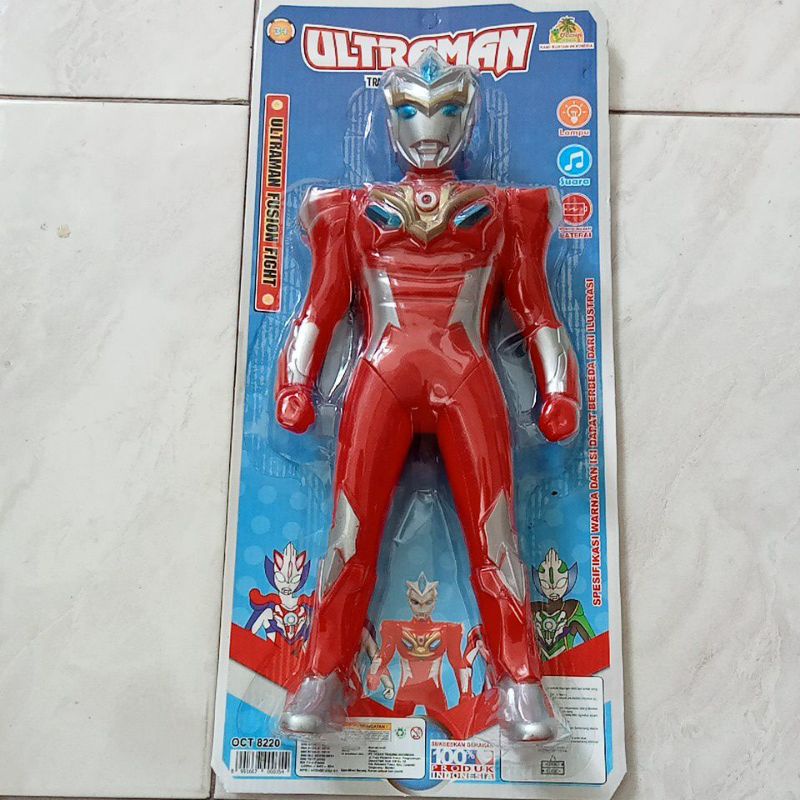 OCT 8220 - Mainan Robot Ultraman  ukuran 40cm suara Bunyi Nyala Lampu Light OCT8220