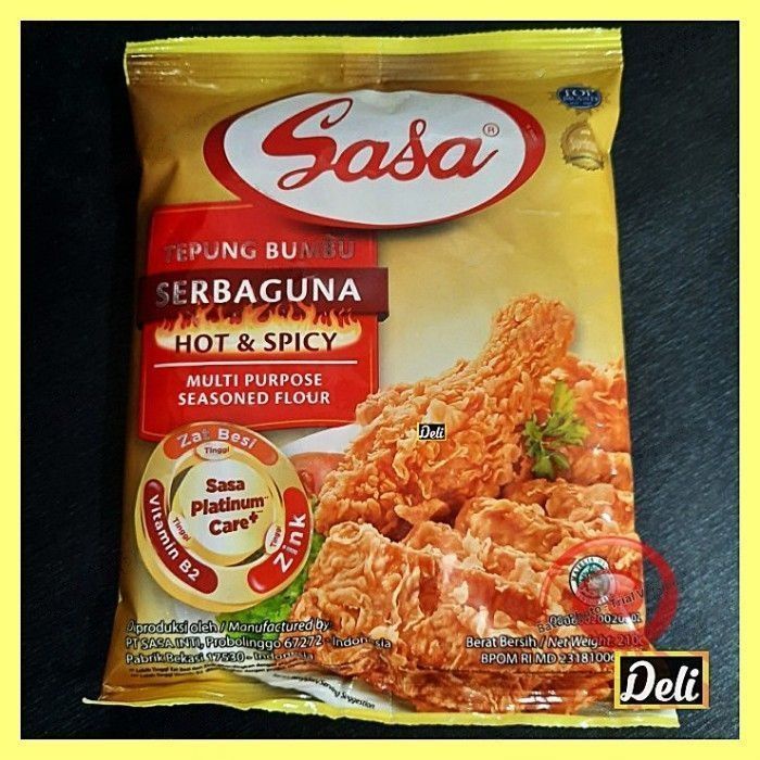 

Sasa Tepung Bumbu Serbaguna Hot Spicy 210gr