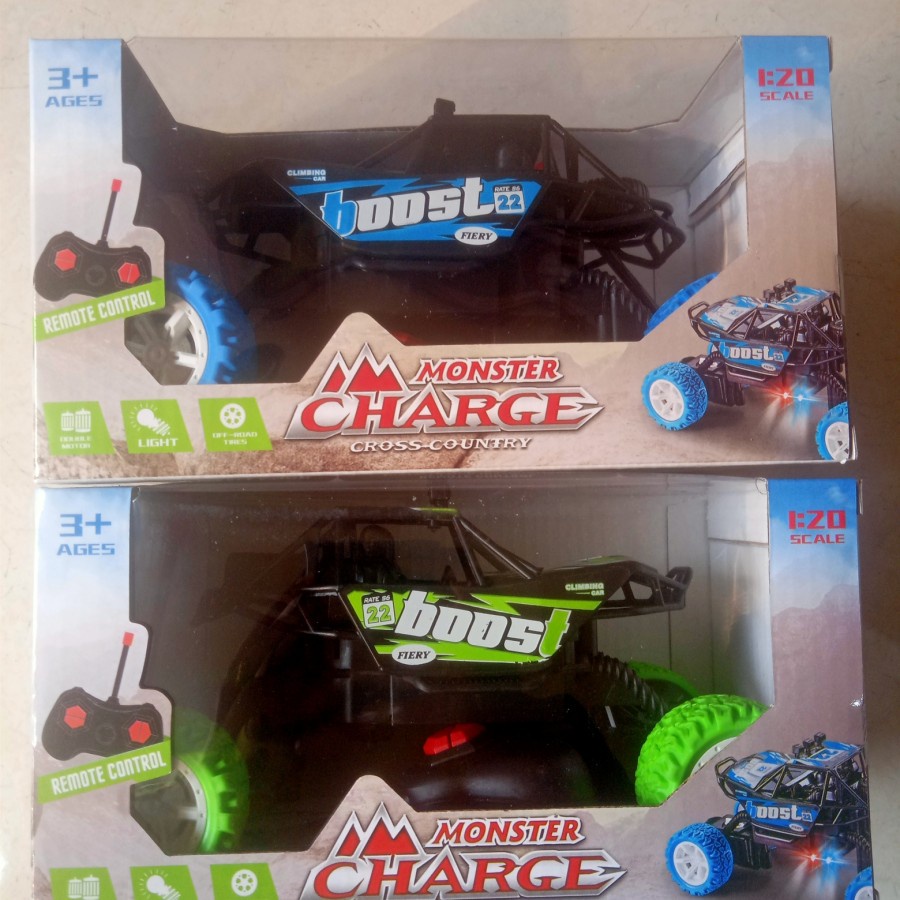 MAINAN ANAK MOBIL REMOTE CONTROL RC MONSTER CHARGE CROSS COUNTRY SKALA 1:20