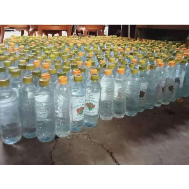 air mawar ziarah makam nyekar rozen water 600ml botol plastik 1 lusin - 12 botol