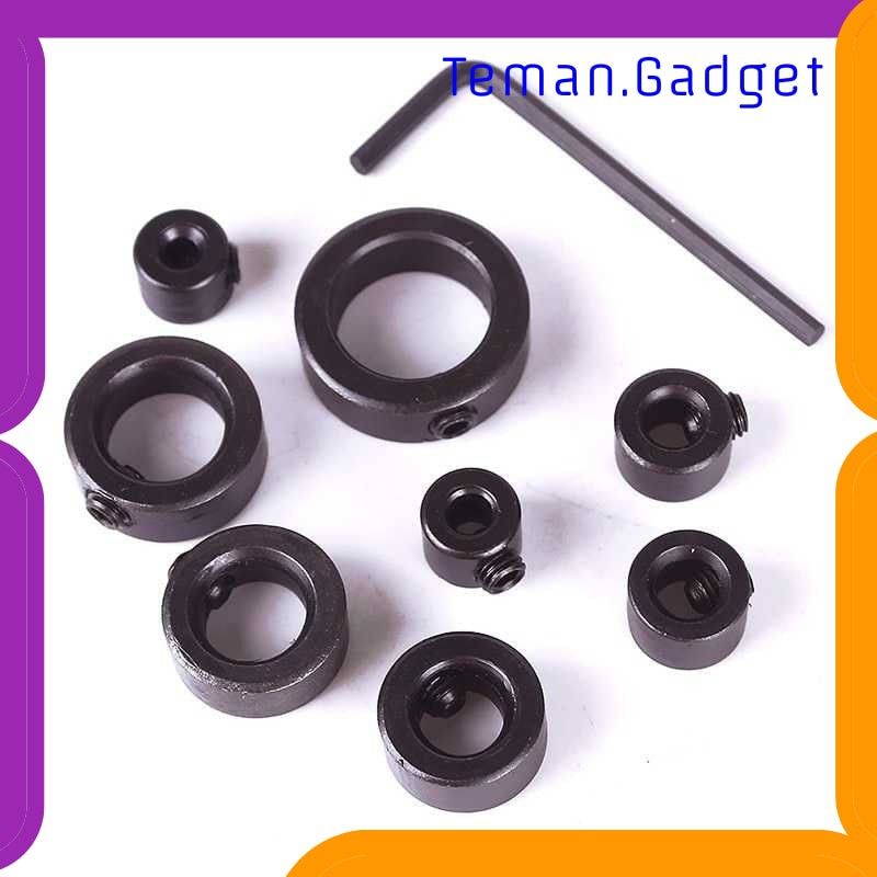 TG-DE074 Xcan Mur Woodworking Drill Locator Stop Collars Ring 3mm-16mm 8 PCS