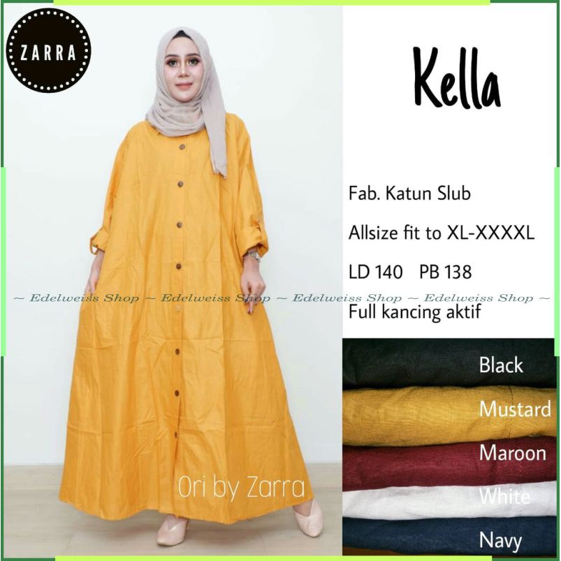 ES - DRESS MUSLIM GAMIS BIGO SUPER JUMBO KATUN IMPOR XXXL LD 140 WANITA MUSLIM BIG SIZE ADA SAKU