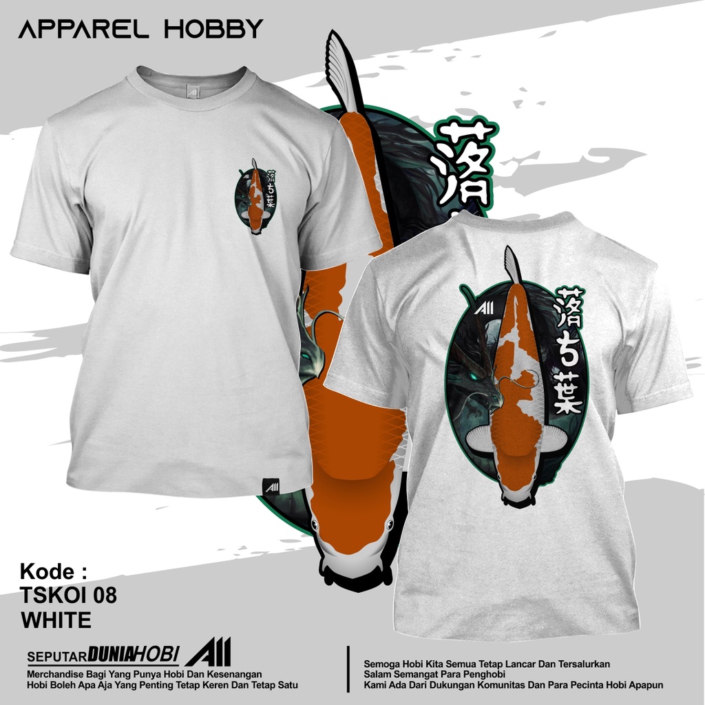 KAOS IKAN KOI OCHIBA TSKOI 8 WHITE