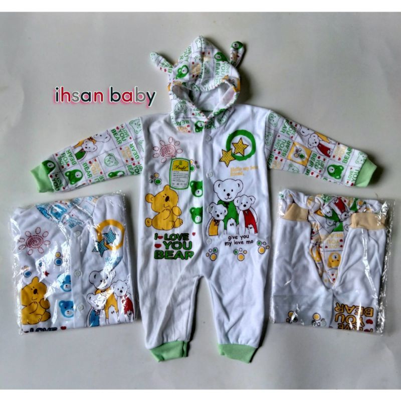 baju kodok/jumper bayi putih