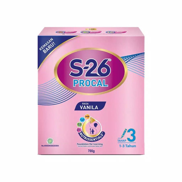 

S-26 Procal pouch 3 Vanila Susu Pertumbuhan Anak Usia 1-3 tahun 700gr