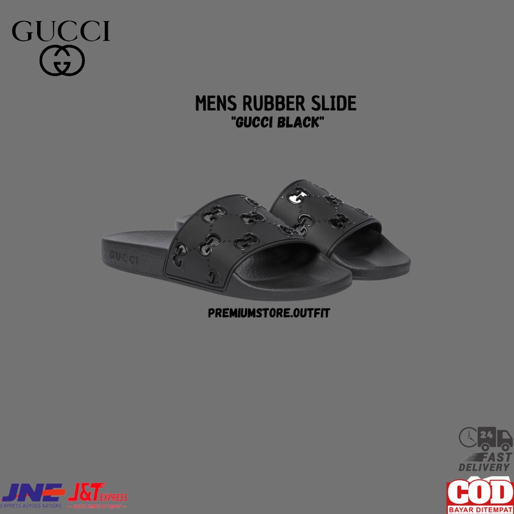 BISA COD SANDAL SLIDE PRIA LUXURY GUCCI LIKE ORIGINAL