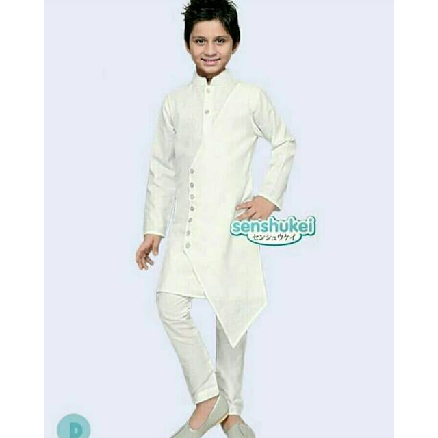 Baju koko set kurta pakistan putih