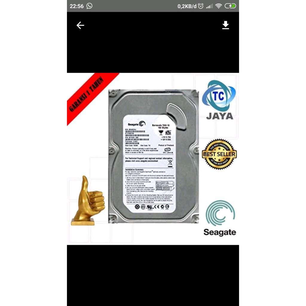 Hdd 160 Gb Seagate 3.5 Inch Ide For Ps2 Full Game Garansi 1 Thn Berkualitas