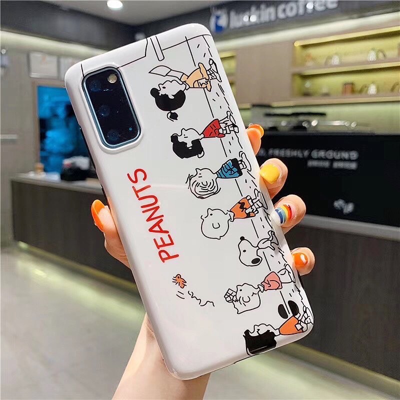 Snoopy Peanuts Case Samsung S20 S10 S9 S8 S20+ S10+ S9+ Note 20 Ultra Note20 Note 8  s8 Plus A9 2018