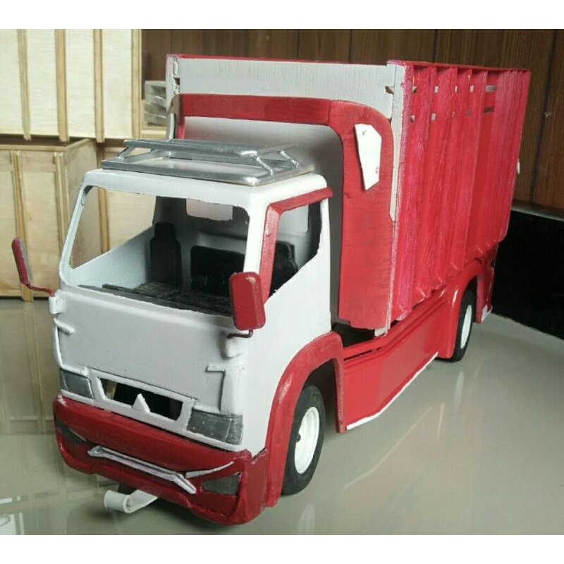 miniatur truck plastik canter, NKR lengkap full vareasi