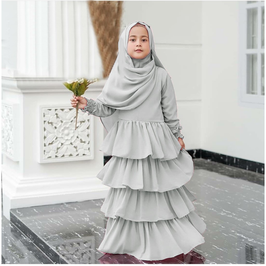 FASHION PAKAIAN MUSLIM ANAK PEREMPUAN GAMIS SYARI SALAFINA KIDS DMR