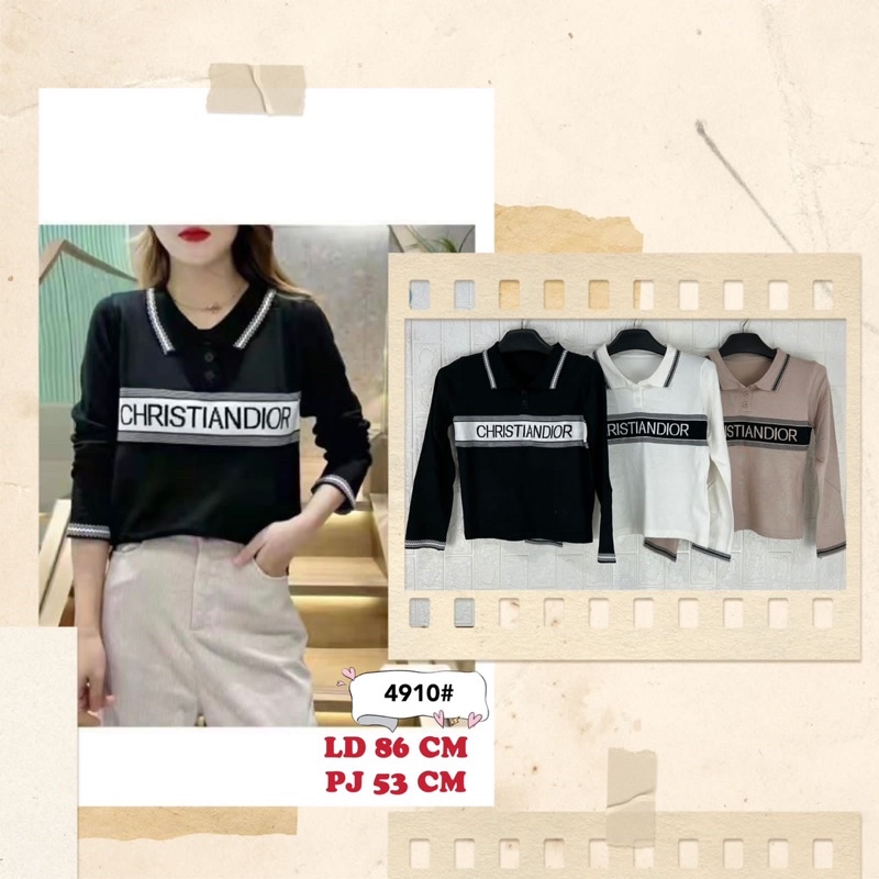 39093 atasan rajut knit import fendi