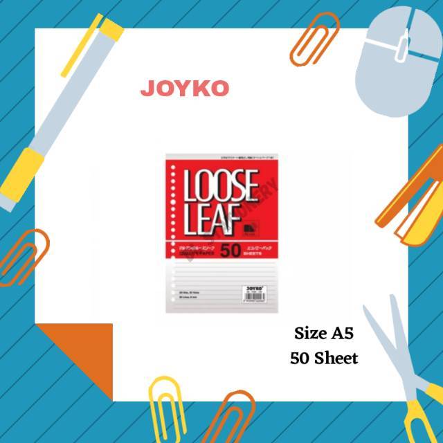 

Loose leaf isi kertas binder Joyko A5 isi 50 lbr