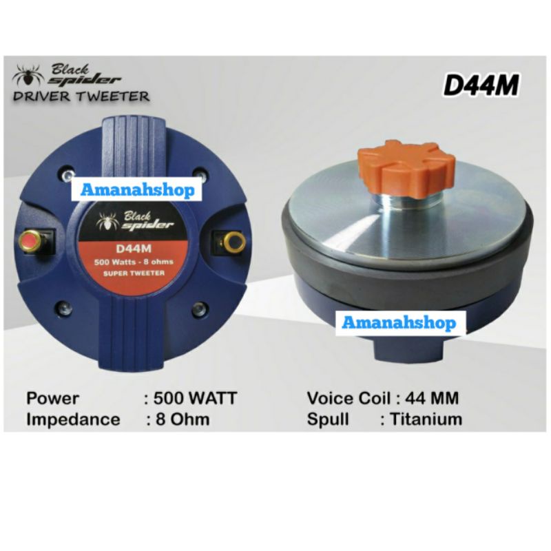 SPEAKER TWEETER BLACK SPIDER D44M ORIGINAL BLACKSPIDER D44 M