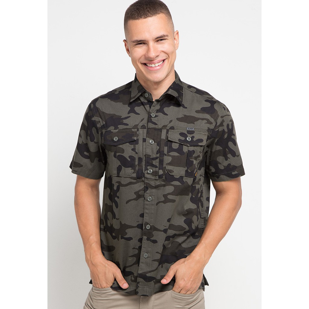 KEMEJA LORENG PRIA LENGAN PENDEK MGEE YANKEE 004