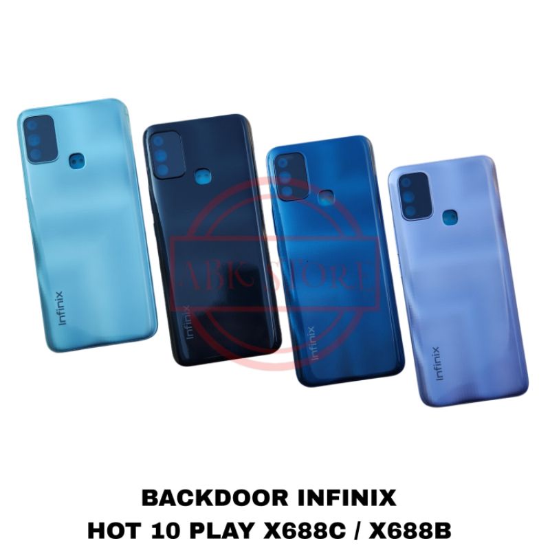 TUTUP BELAKANG BACKDOOR BACK CASING INFINIX HOT 10 PLAY X688C / X688B BACKCOVER HOUSING ORIGINAL