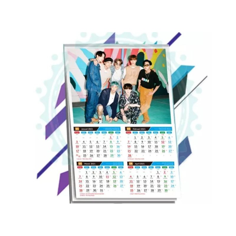 

Kalender 2022 Custom 3 Lembar + Jepit Seng