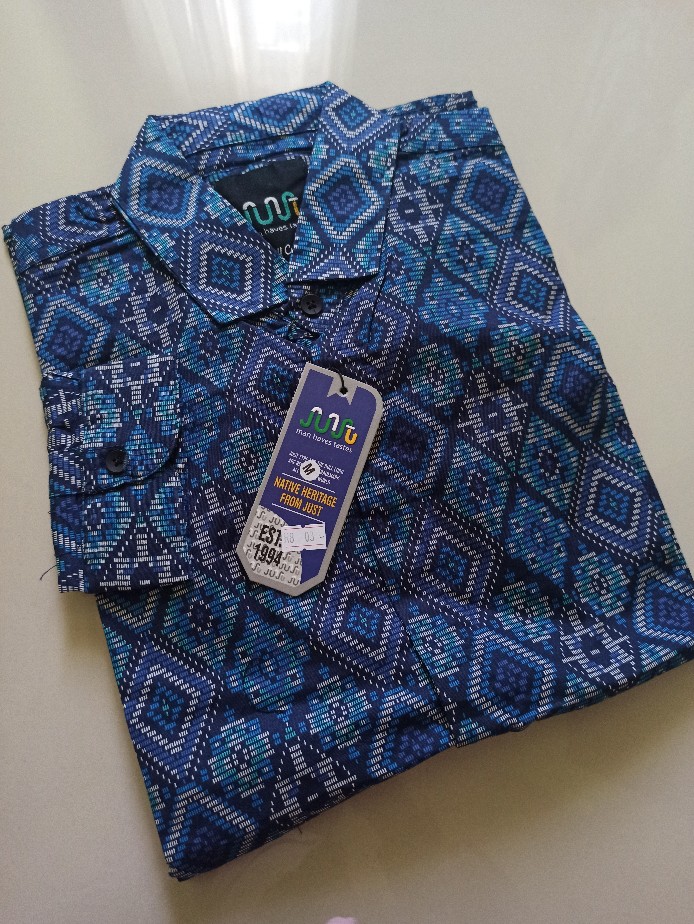 Dgm Fashion   Kemeja Batik Hitam Songket Lengan Panjang   Batik Songket Premium Pria Casual