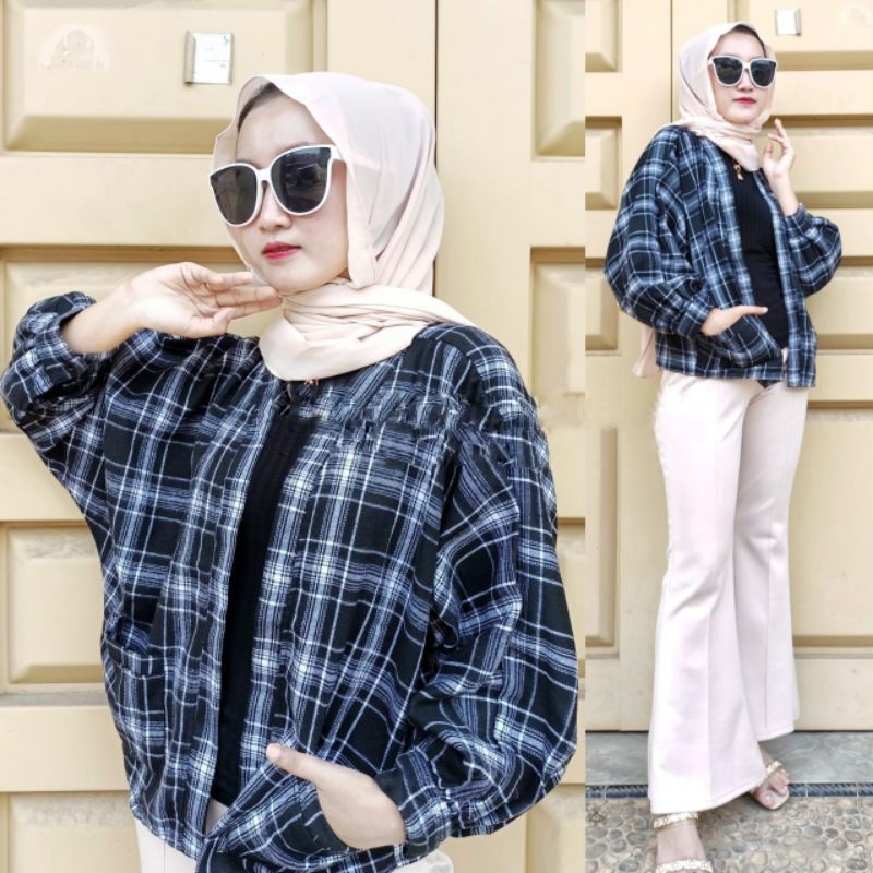 OUTER BALON FLANEL VIRAL OUTER BALON GRID