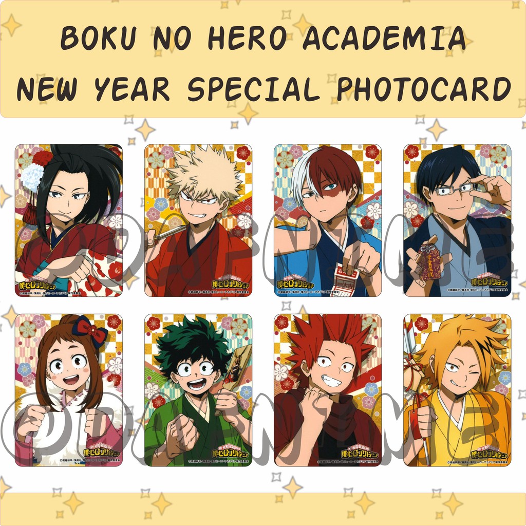 PHOTOCARD ANIME BOKU NO HERO ACADEMIA BNHA NEW YEAR EDITION