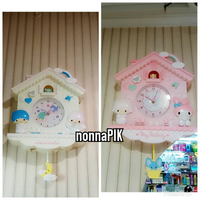 Jam Dinding - Clock Sanrio My Melody - Sanrio Little Twin Star