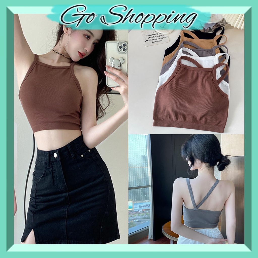 GO! BR802 Bra Sport Yoga Olahraga Pakaian Wanita Tank Top Model Crop Import Fashion Korea