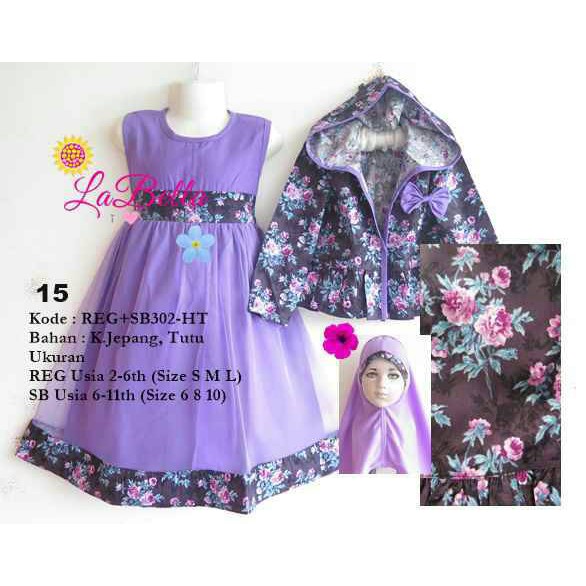 gamis anak / baju muslimah anak labella / gamis murah