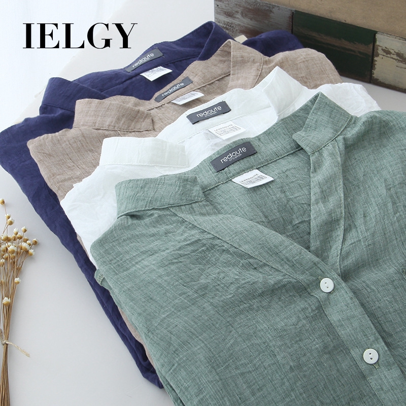 IELGY kemeja kasual Kemeja Model Longgar Gaya Jepang IELGY kemeja kasual Kemeja Model Longgar Gaya Jepang